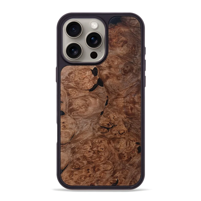 iPhone 16 Pro Max Wood Phone Case - Hobart (Wood Burl, 830019)