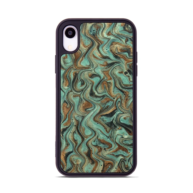 iPhone Xr Wood Phone Case - Arsenio (Green, 829978)