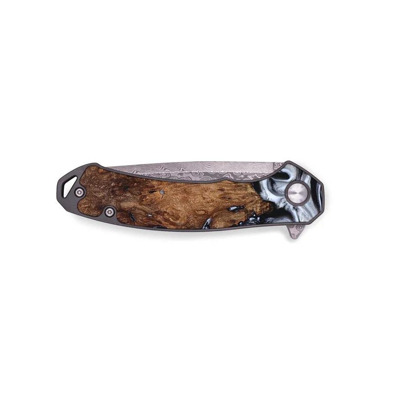 EDC Wood Pocket Knife - Hailee (Black & White, 830044)