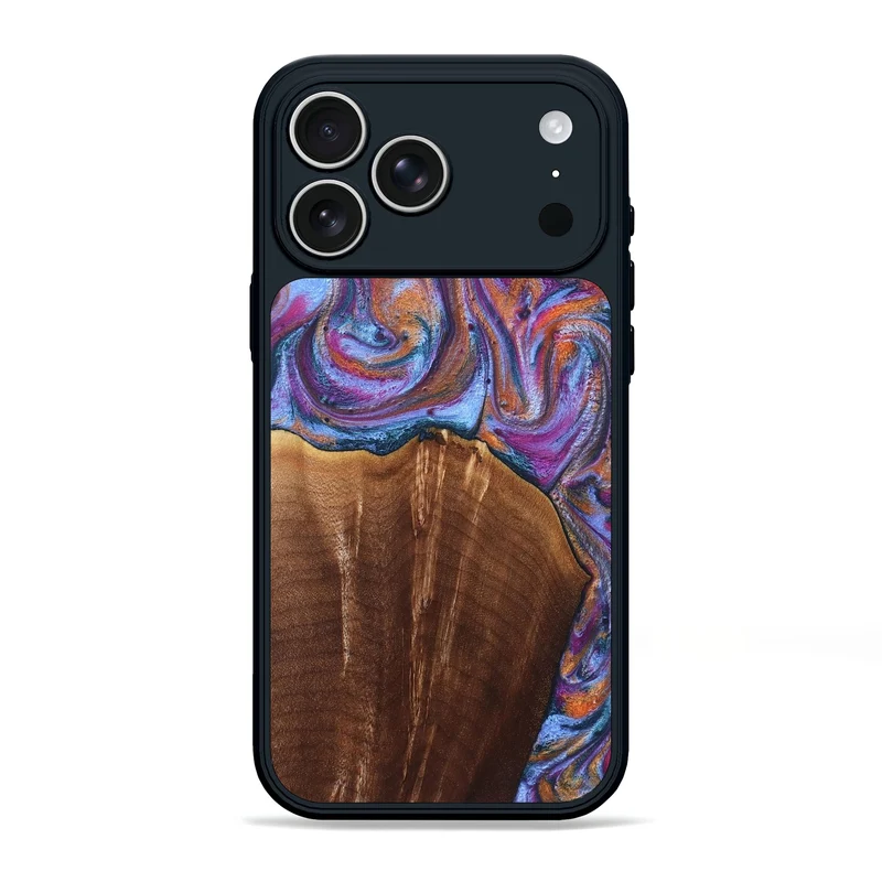 iPhone 17 Pro Max Wood Phone Case - Edmond (Blue, 829987)