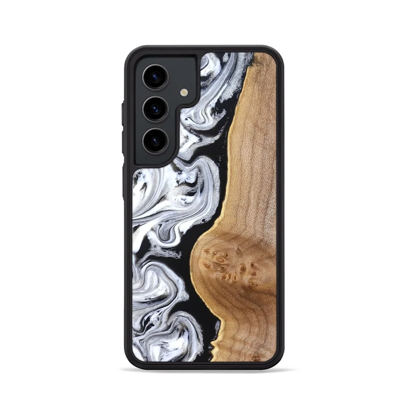 Galaxy S24 Wood Phone Case - Rolland (Black & White, 830032)