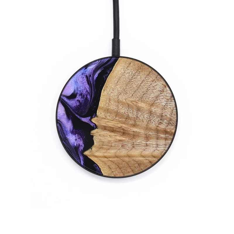 Circle Wood Wireless Charger - Tillie (Purple, 830015)