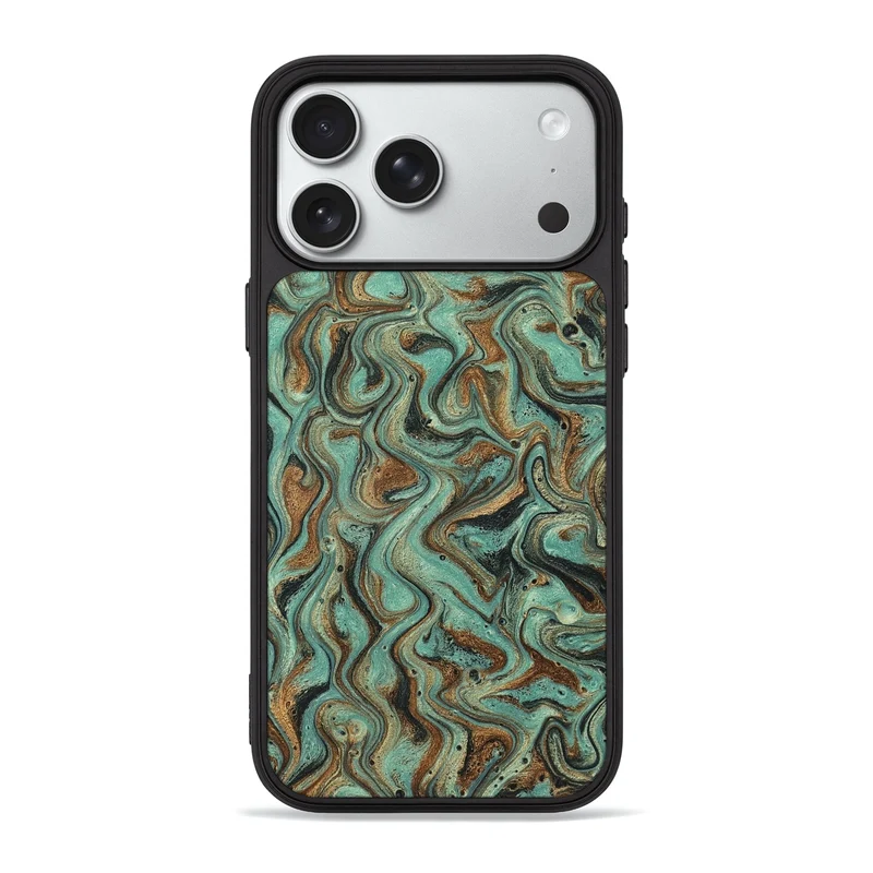iPhone 18 Pro Max Wood Phone Case - Arsenio (Green, 829978)