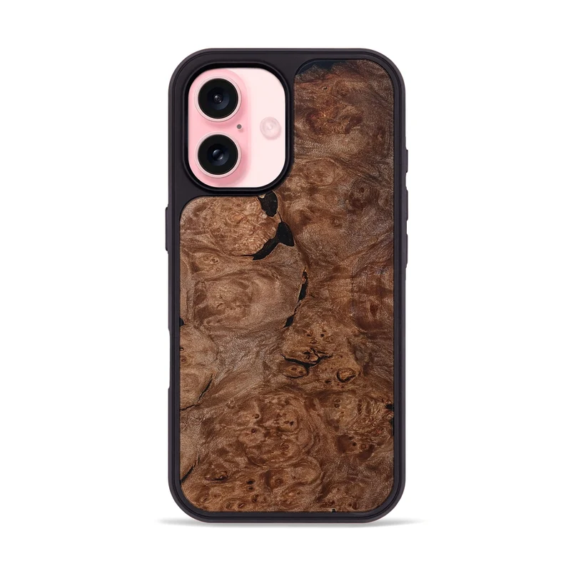 iPhone 16 Wood Phone Case - Hobart (Wood Burl, 830019)