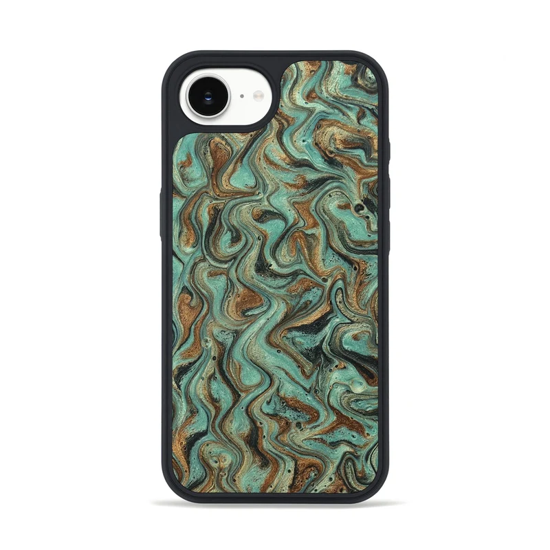 iPhone 16e Wood Phone Case - Arsenio (Green, 829978)
