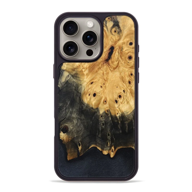 iPhone 16 Pro Max Wood Phone Case - Natalya (Wood Burl, 829991)
