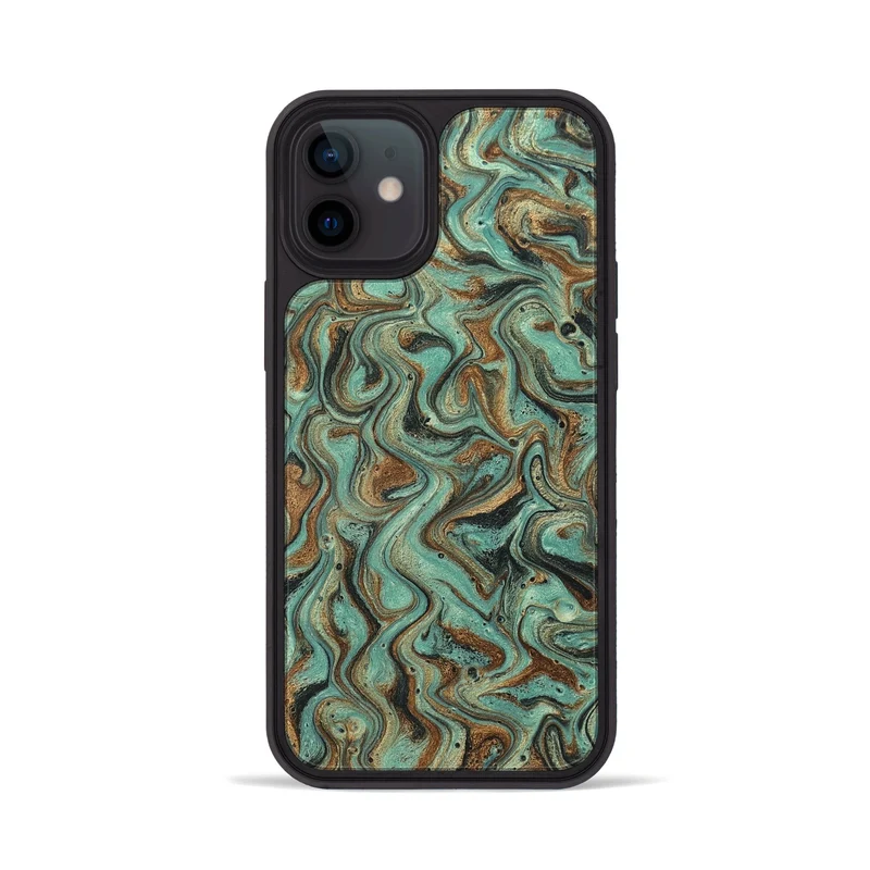 iPhone 12 Wood Phone Case - Arsenio (Green, 829978)