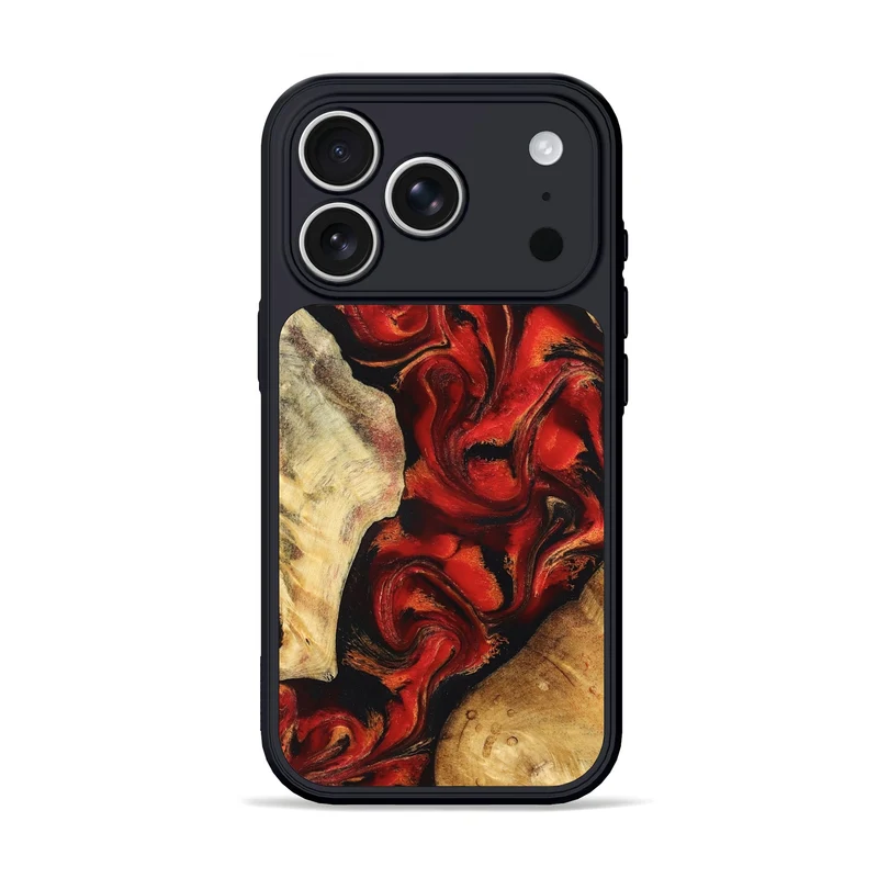 iPhone 17 Pro Wood Phone Case - Jeri (Red, 830033)