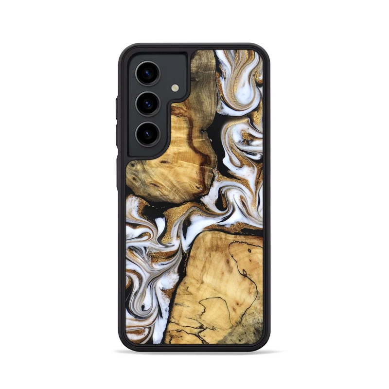 Galaxy S24 Wood Phone Case - Cristal (Black & White, 830042)