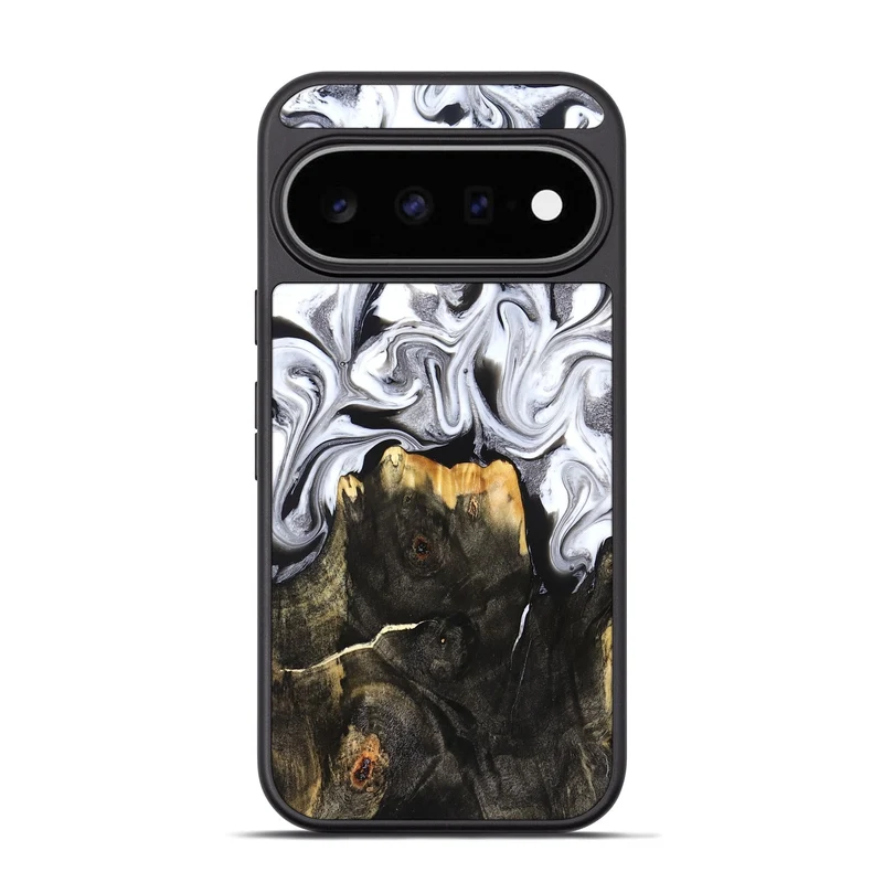 Pixel 11 Pro Wood Phone Case - Arianna (Black & White, 830043)