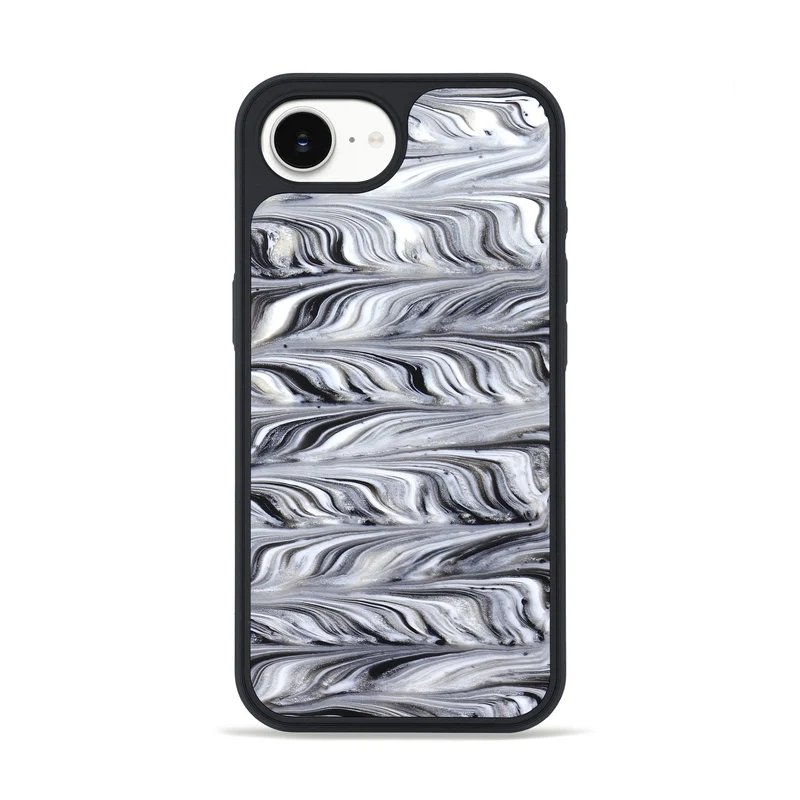 iPhone 16e ResinArt Phone Case - Araya (Black & White, 830031)