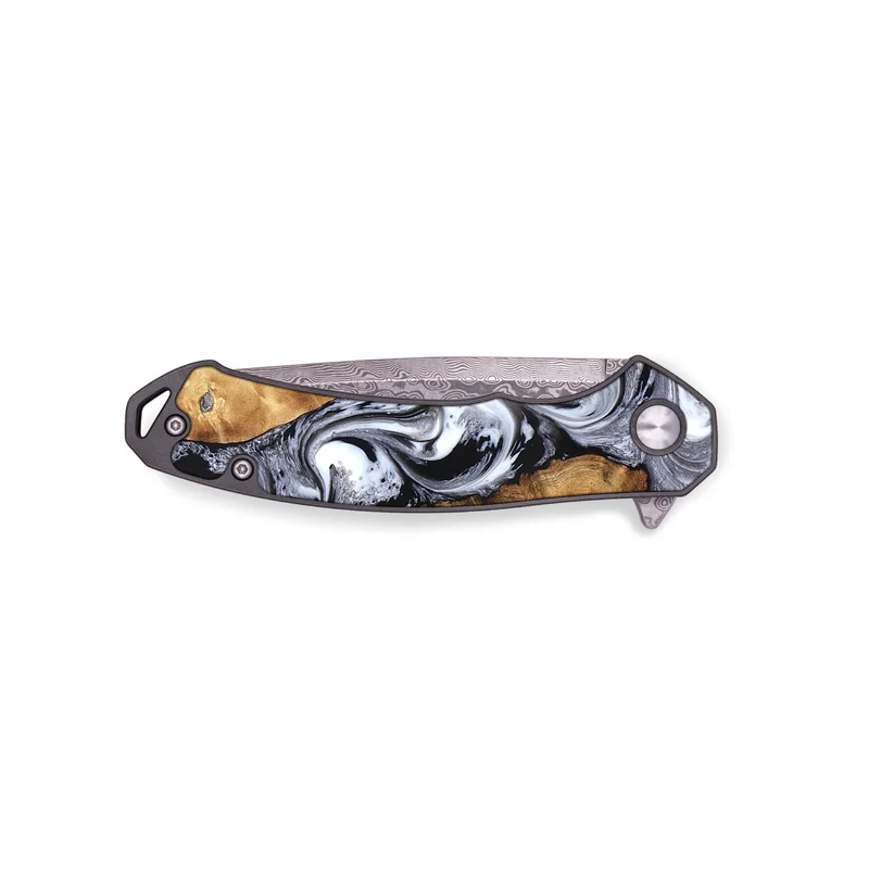 EDC Wood Pocket Knife - Cloe (Black & White, 830041)