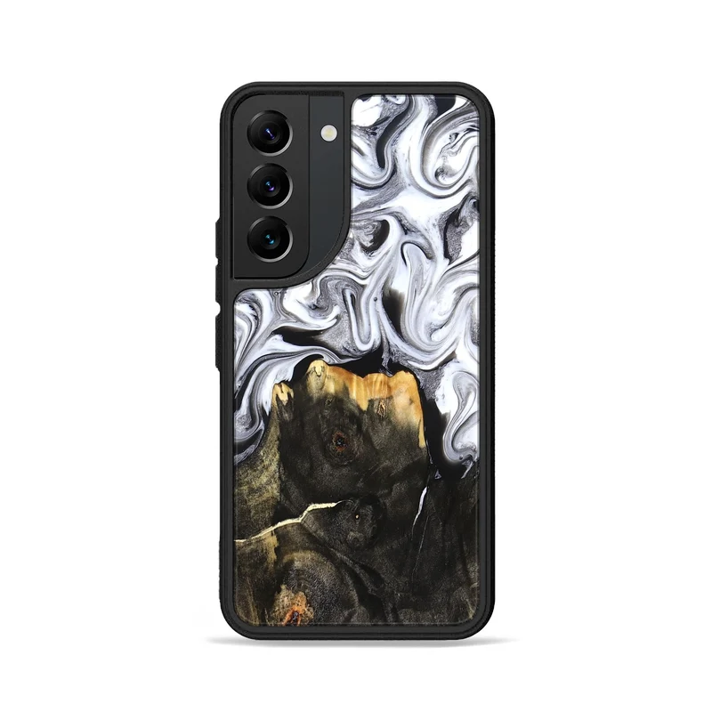 Galaxy S22 Wood Phone Case - Arianna (Black & White, 830043)
