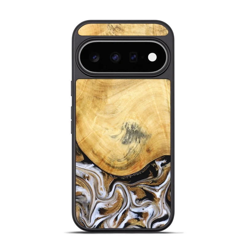 Pixel 11 Pro Wood Phone Case - Kamiyah (Black & White, 830030)