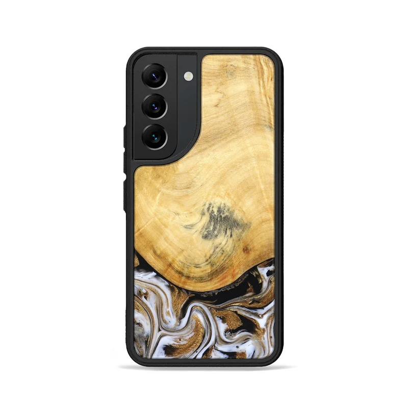 Galaxy S22 Wood Phone Case - Kamiyah (Black & White, 830030)