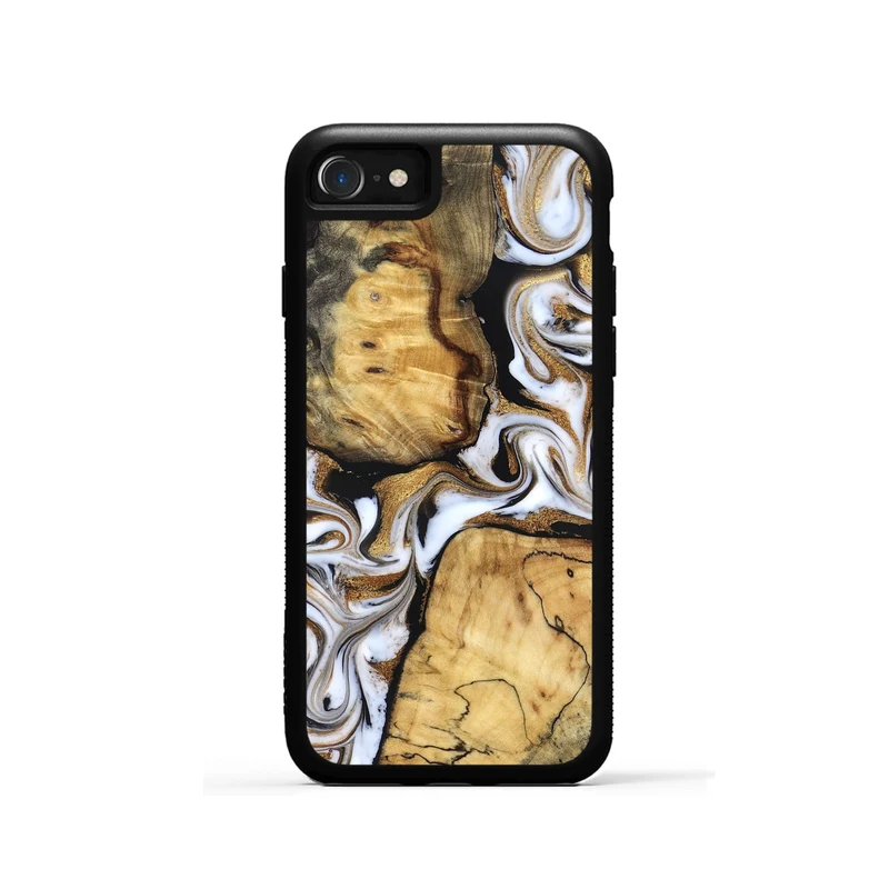 iPhone SE Wood Phone Case - Cristal (Black & White, 830042)