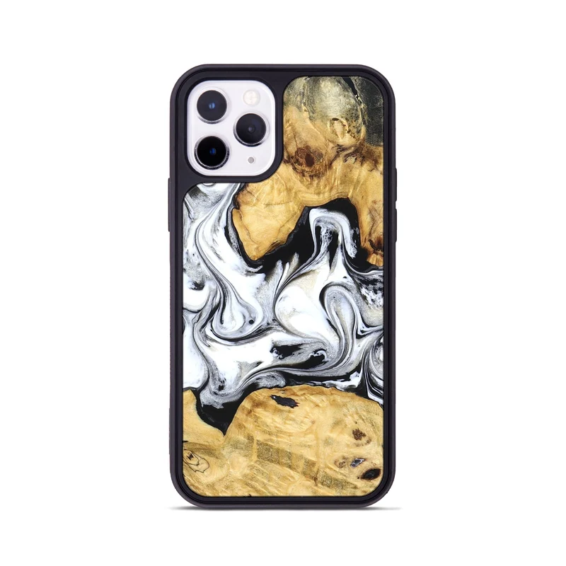 iPhone 11 Pro Wood Phone Case - Arian (Black & White, 830040)