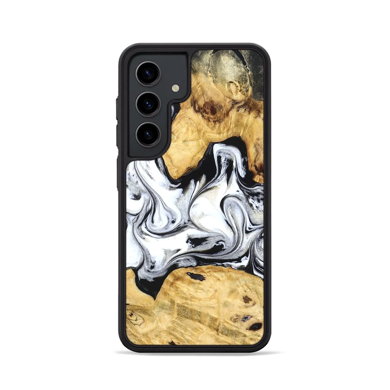 Galaxy S24 Wood Phone Case - Arian (Black & White, 830040)