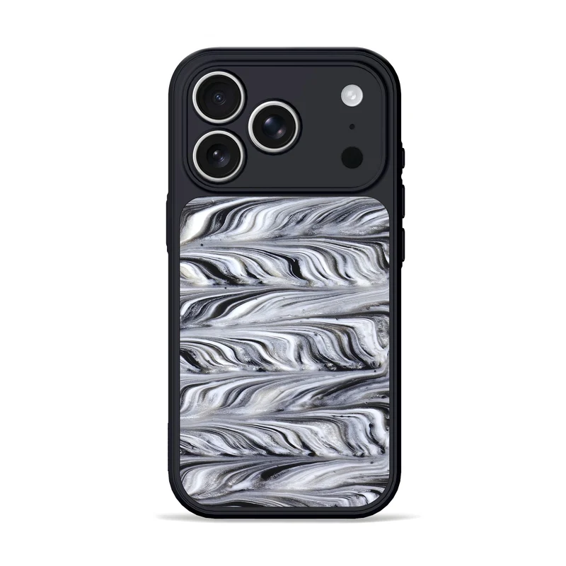 iPhone 17 Pro ResinArt Phone Case - Araya (Black & White, 830031)