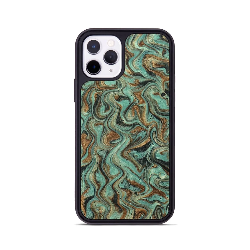 iPhone 11 Pro Wood Phone Case - Arsenio (Green, 829978)