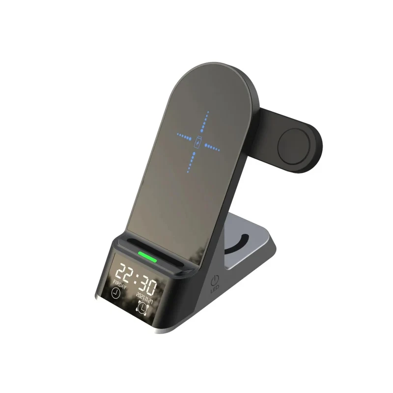NexTECH® | 3-in-1 Wireless Charger with LED Clock