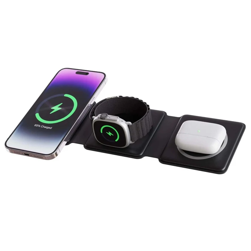 NexTECH® | Portable 3-in-1 Foldable Wireless Charger
