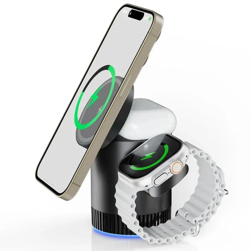 NexTECH® | 3-in-1 Magnetic Charging Station with Ambient Light