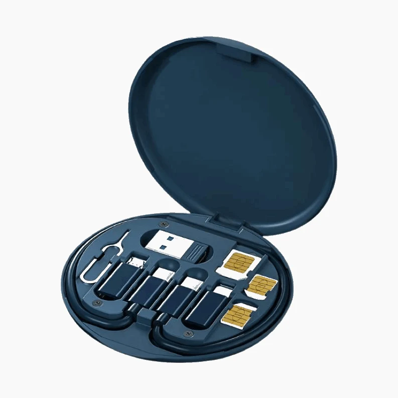 NexTECH® | 60W 8-in-1 Multifunctional Compact Data Cable Digital Box