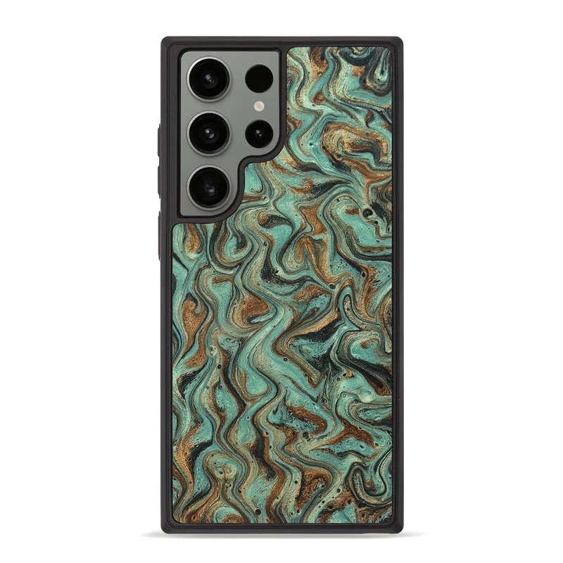 Galaxy S23 Ultra Wood Phone Case - Arsenio (Green, 829978)