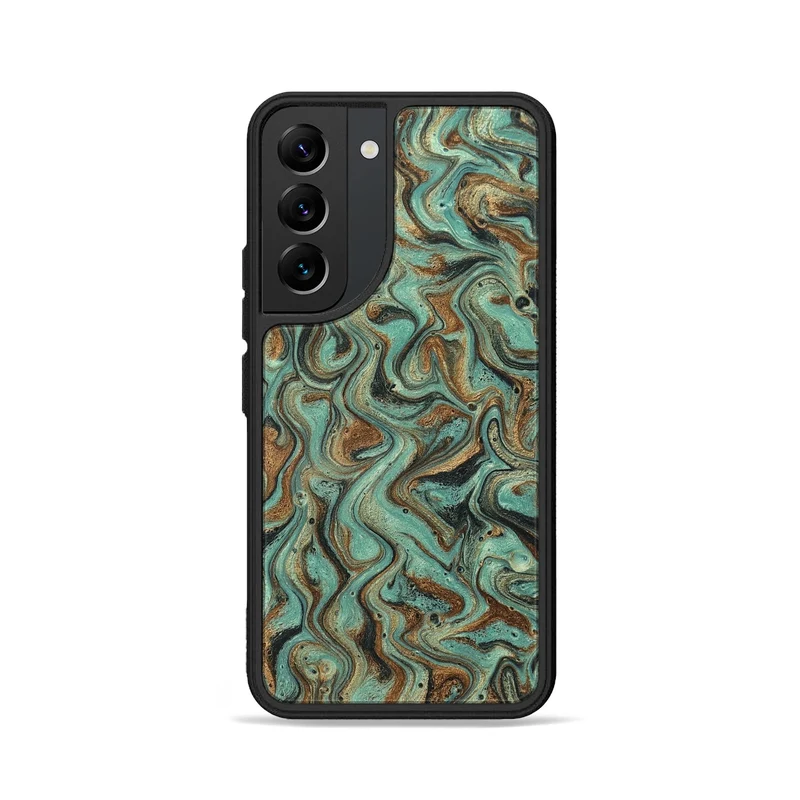 Galaxy S22 Wood Phone Case - Arsenio (Green, 829978)