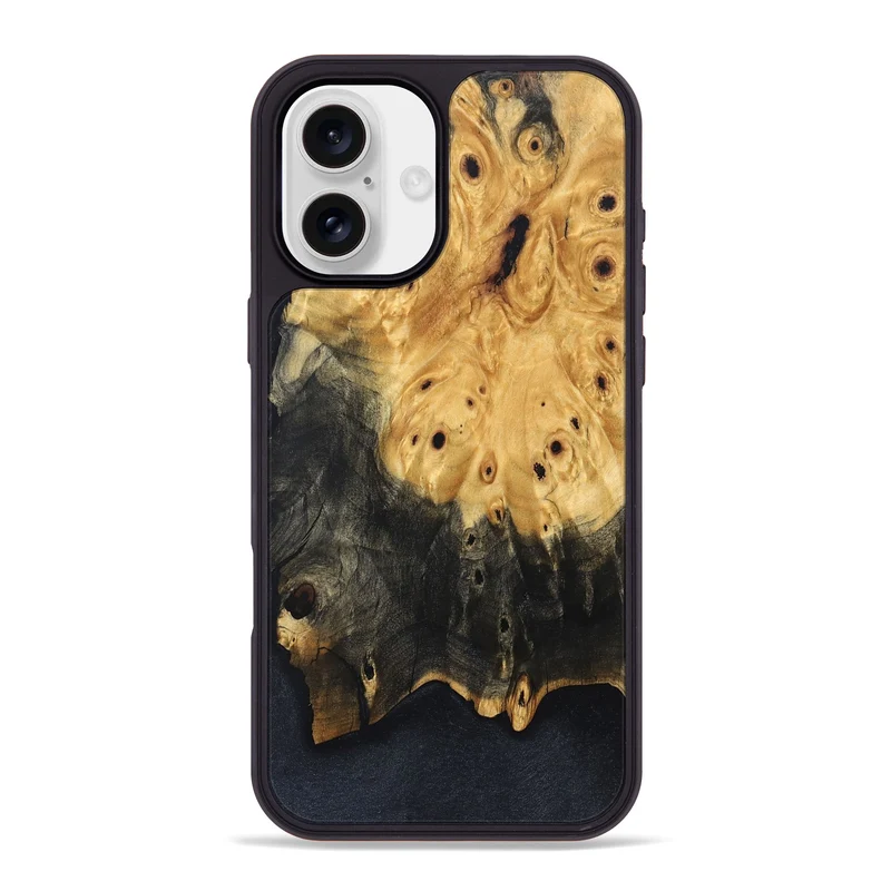 iPhone 16 Plus Wood Phone Case - Natalya (Wood Burl, 829991)