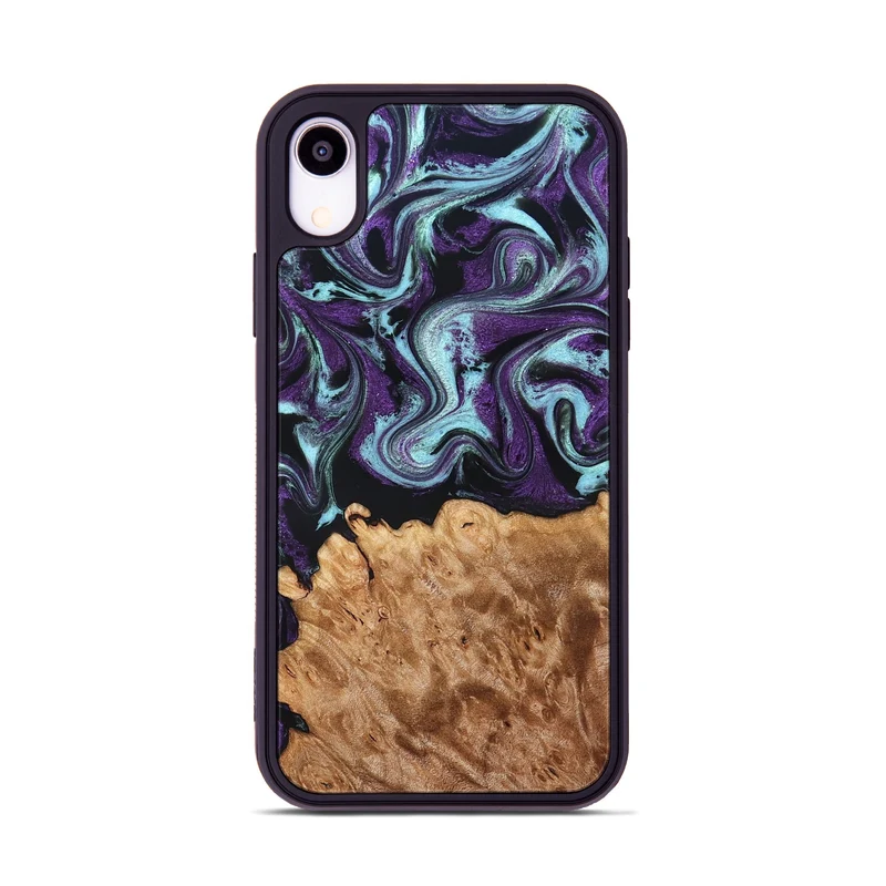 iPhone Xr Wood Phone Case - Florida (Purple, 830018)