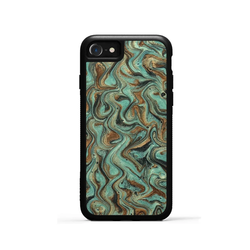 iPhone SE Wood Phone Case - Arsenio (Green, 829978)