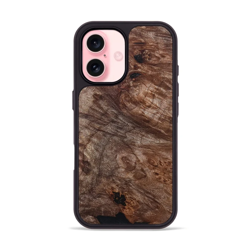 iPhone 16 Wood Phone Case - Atharv (Wood Burl, 830024)