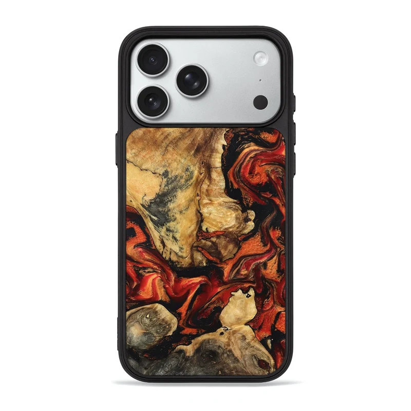 iPhone 18 Pro Max Wood Phone Case - Miya (Red, 830039)
