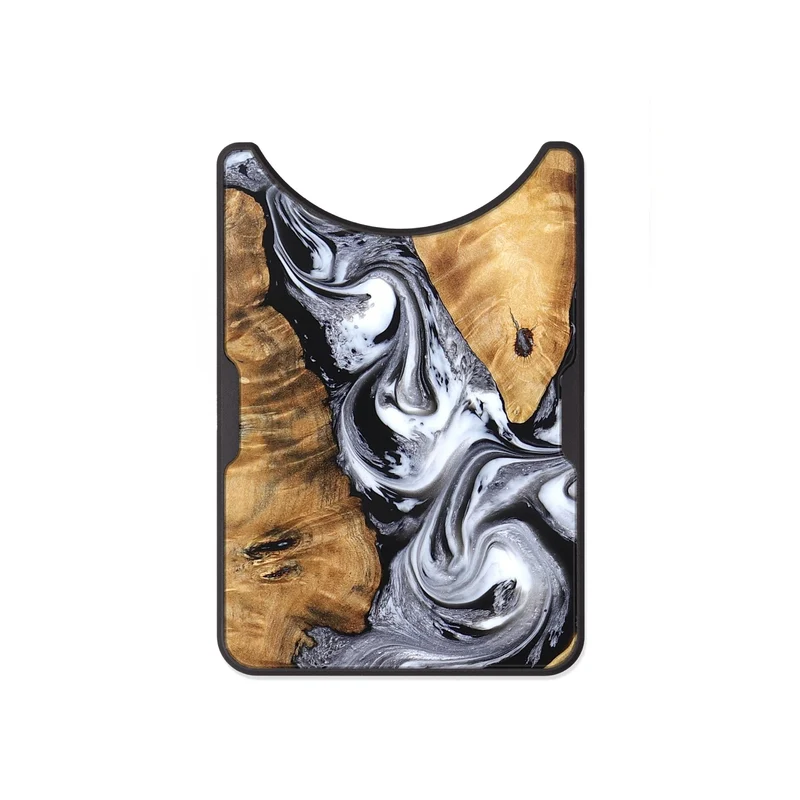Alloy Wood Wallet - Cloe (Black & White, 830041)