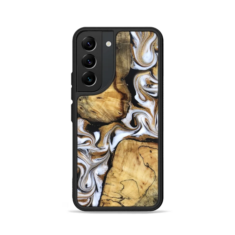 Galaxy S22 Wood Phone Case - Cristal (Black & White, 830042)