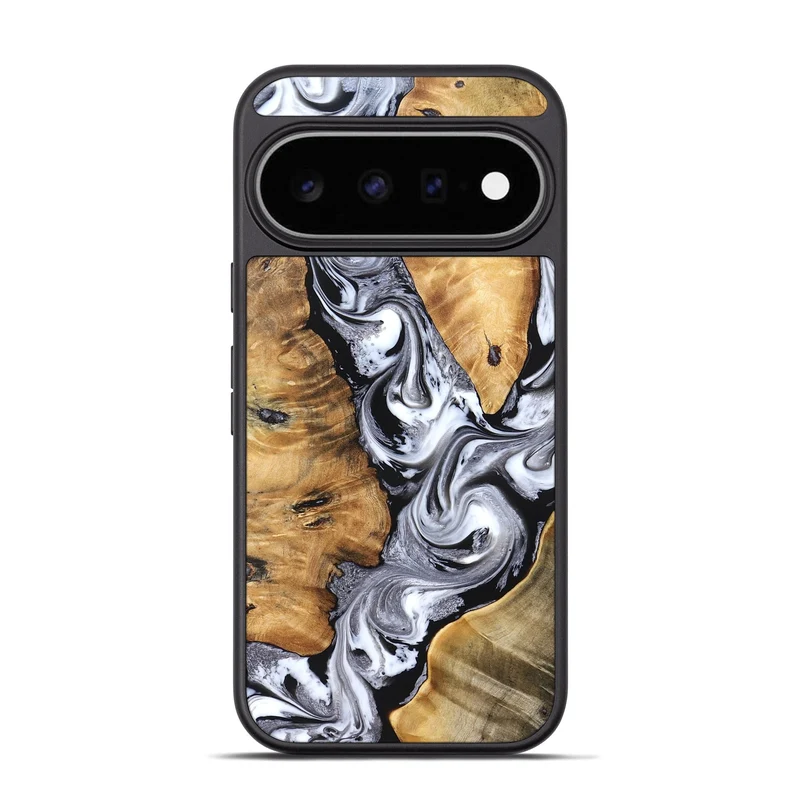 Pixel 11 Pro Wood Phone Case - Cloe (Black & White, 830041)