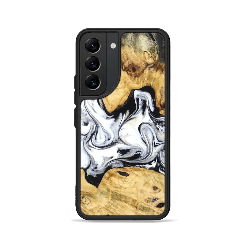 Galaxy S22 Wood Phone Case - Arian (Black & White, 830040)