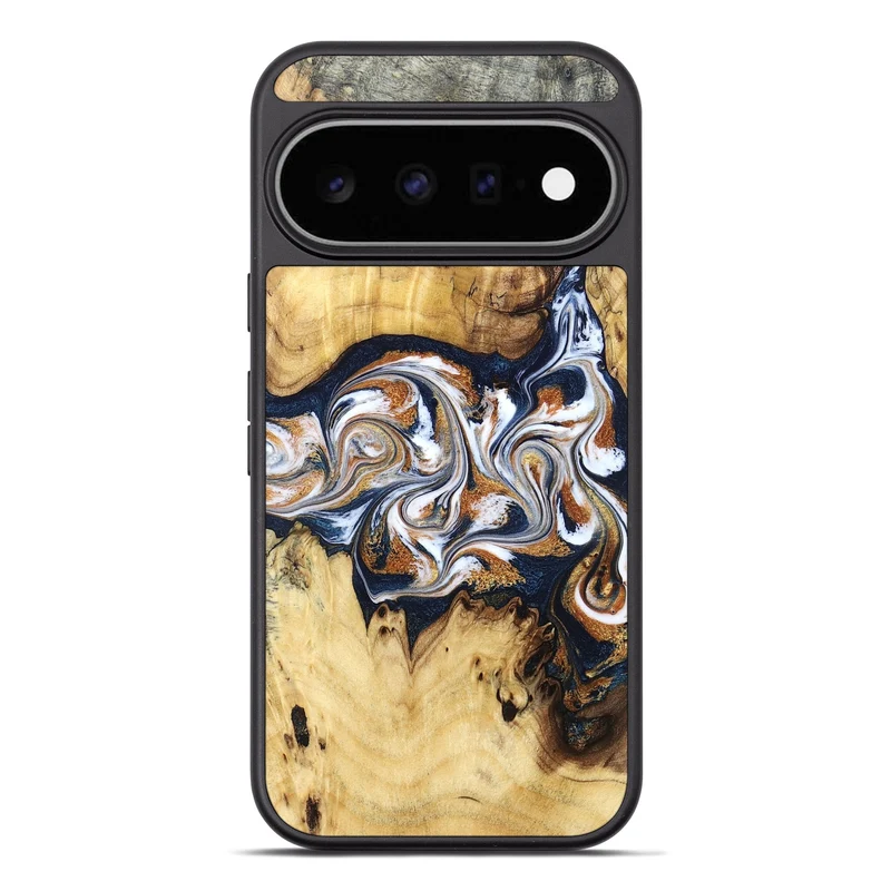 Pixel 11 Pro XL Wood Phone Case - Savanna (Teal & Gold, 830008)