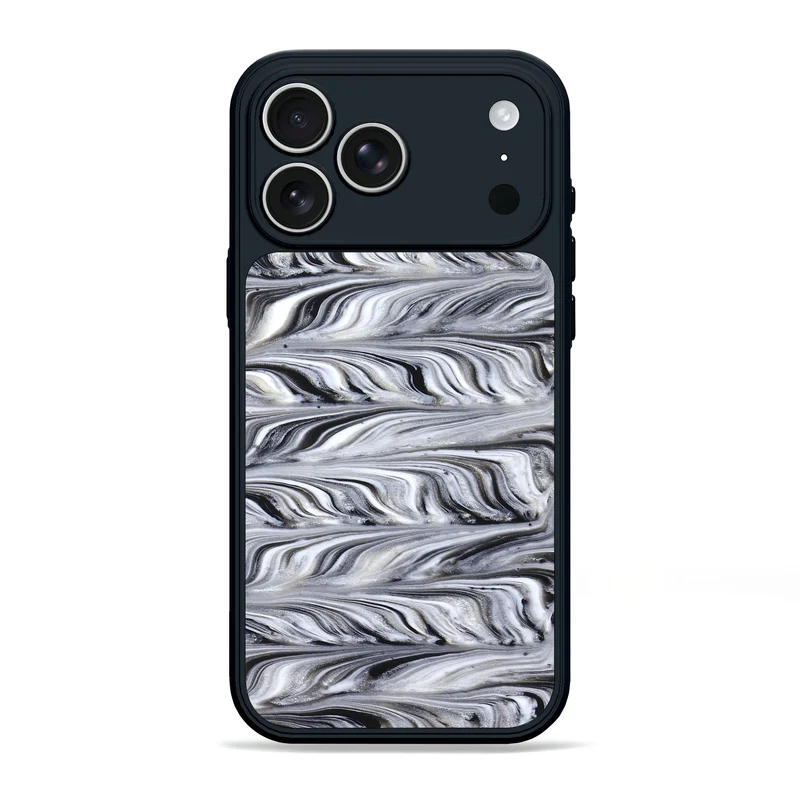 iPhone 17 Pro Max ResinArt Phone Case - Araya (Black & White, 830031)