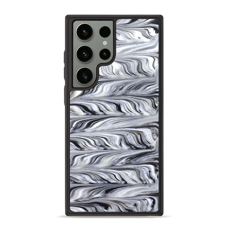 Galaxy S23 Ultra ResinArt Phone Case - Araya (Black & White, 830031)
