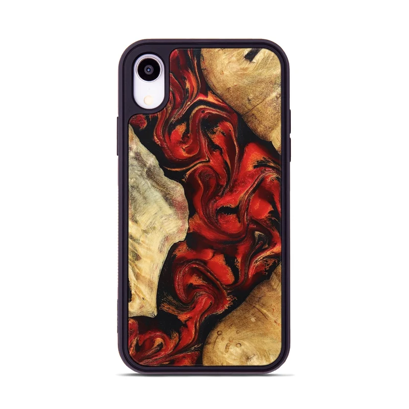 iPhone Xr Wood Phone Case - Jeri (Red, 830033)