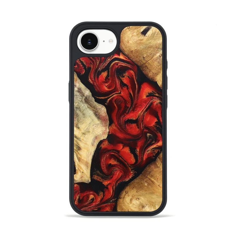 iPhone 16e Wood Phone Case - Jeri (Red, 830033)