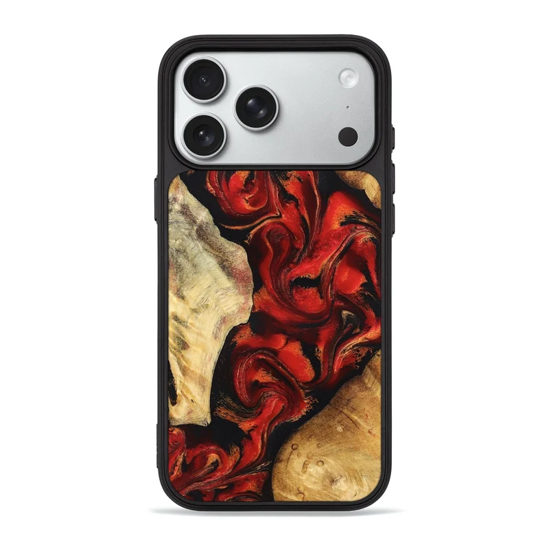 iPhone 18 Pro Max Wood Phone Case - Jeri (Red, 830033)