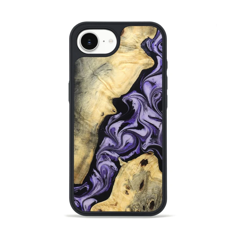 iPhone 16e Wood Phone Case - Sharon (Purple, 830016)