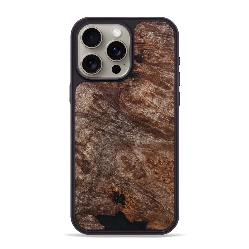iPhone 15 Pro Max Wood Phone Case - Atharv (Wood Burl, 830024)