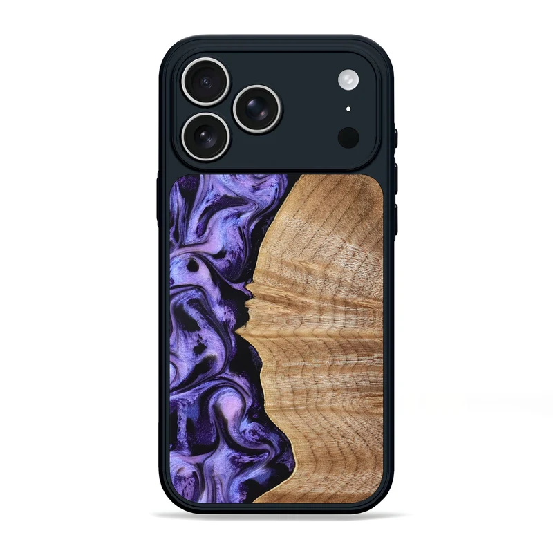 iPhone 17 Pro Max Wood Phone Case - Tillie (Purple, 830015)