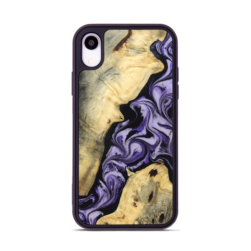 iPhone Xr Wood Phone Case - Sharon (Purple, 830016)