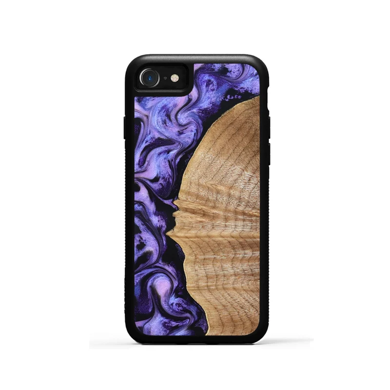 iPhone SE Wood Phone Case - Tillie (Purple, 830015)